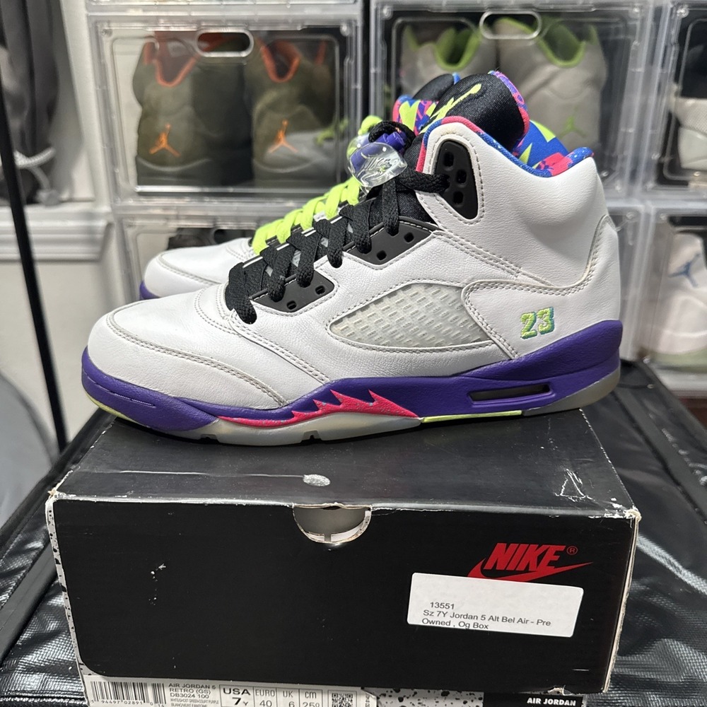 2020 Nike Air Jordan 5 Retro Alternat "Bel Air" GS SIZE 7M or 9 W DB3024-100